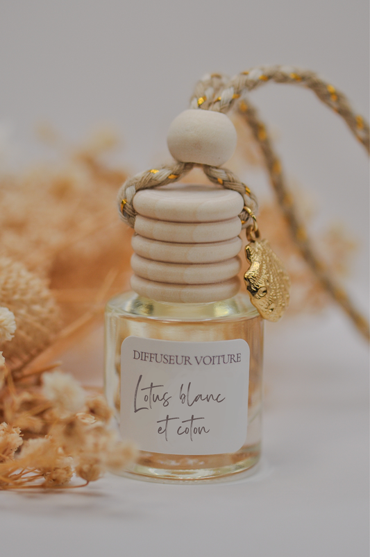 Diffuseur de voiture - Lotus blanc et coton